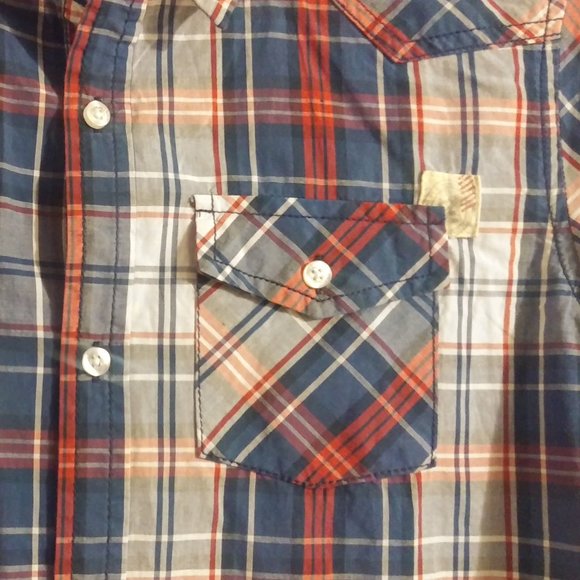Silver Jeans Boys Plaid T-Shirt - Picture 2 of 5